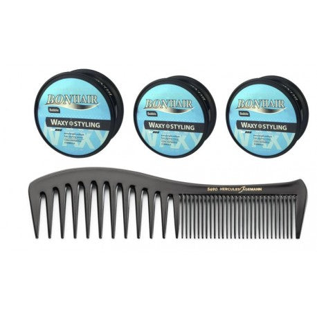 Bonhair Bubble Waxy Styling Wax 3 stuks