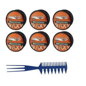 Bonhair Fruite Wax Styling Wax 6 stuks + Gratis Styling Comb